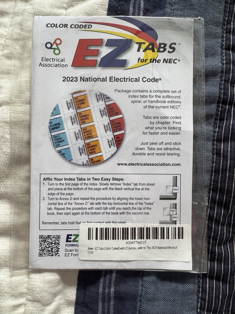 2023 Color Coded EZ Tabs for NEC Code Book NFPA – Free & Fast Shipping + Extras