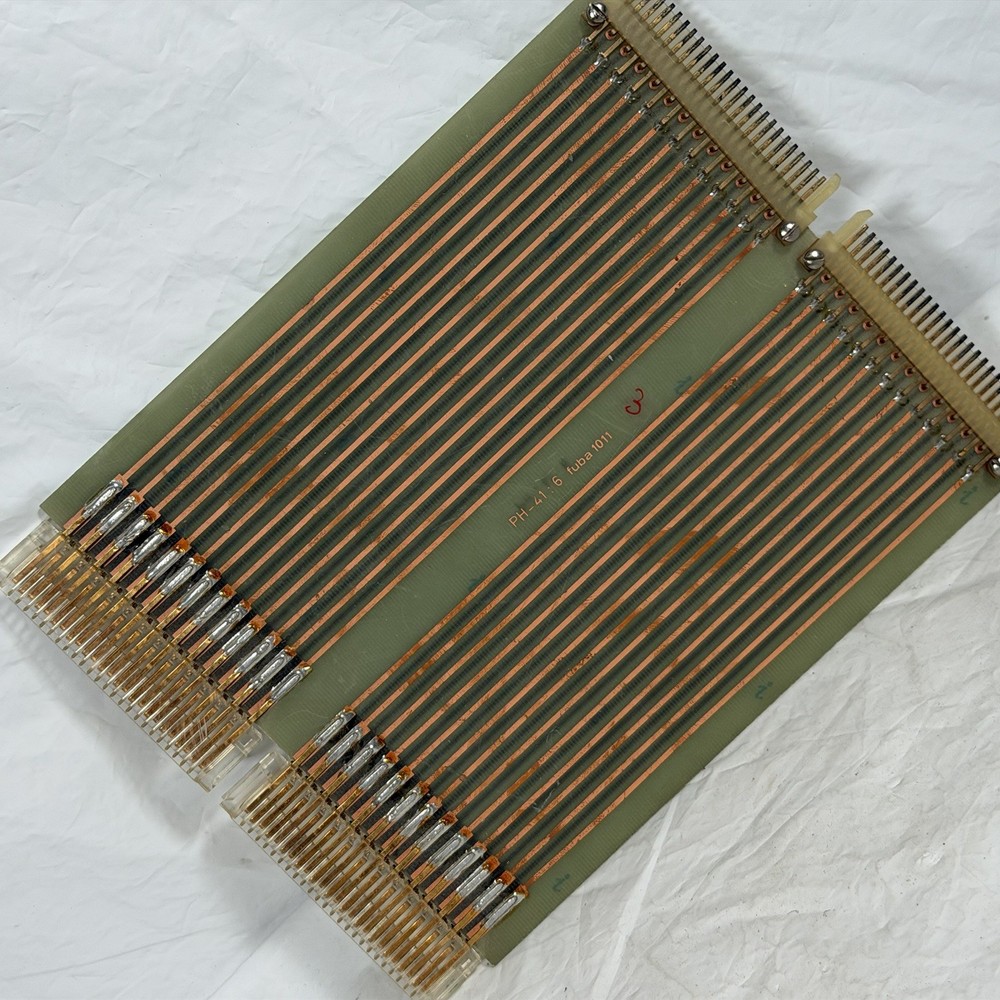 Vintage FUBA PH-41: 6 A 51 Connector Board, Industrial Gold Plated Bus Bar 1011