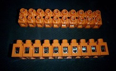 2PC WIRE TERMINAL BLOCK STRIP #22-14 AWG 10 POLE 25A H2519-10
