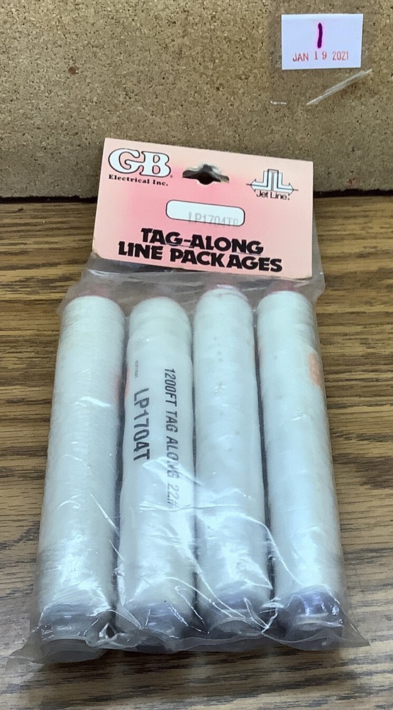 New 4 Pack Gardner Bender GB LP1704T Tag-Along 1200′ Line Package 1-1/4″ Conduit