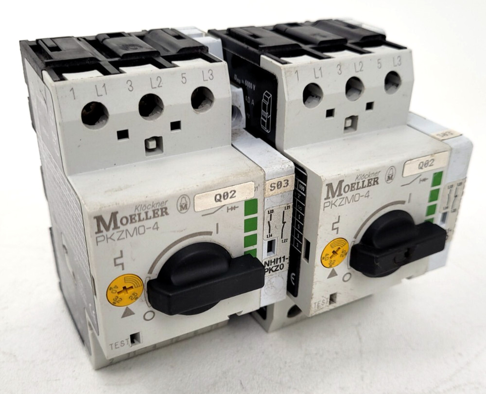 Lot of 2 – PKZM0-4 w/ NHI11-PKZ0 Moeller Circuit Breaker – Next Day Option