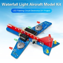 LED Flowing Light Aircraft Model Kit DIY Electronic Kit Circuit Toy Soldering