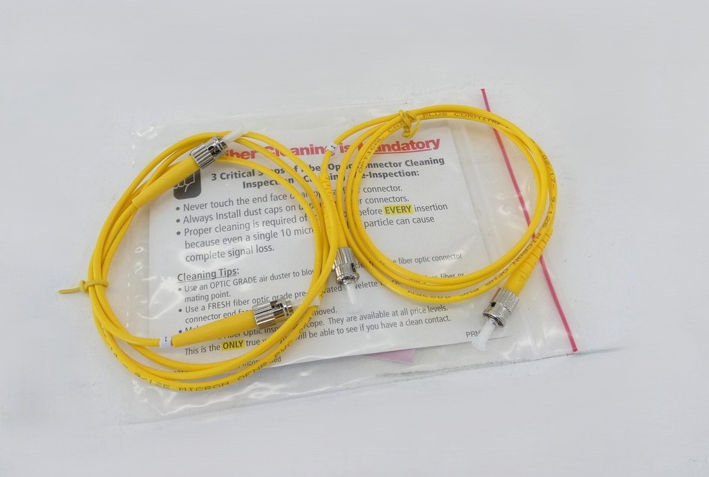 *Lot of 2* Corning Optical Network Cable 9/125 Fiber Yellow PVC – NEW Surplus!