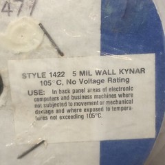 5953 ALPHA WIRE – 1000′ Blue – 26awg Solid Silver Plated OFHC Kynar 5mil 1970s