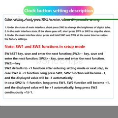 DIY Electronic Clock Kit LED Digital RGB Clock Time Temperature Date Display New