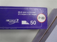 3M IMPERIAL HOOKIT 50 SANDING SHEETS 16 1/2″ X 2 3/4″ 734U P180