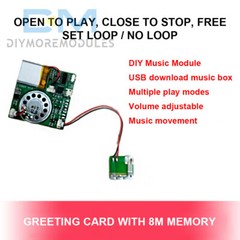 8M Recordable Sound Module MP3 Music Voice Player Board for Greeting Card DIY