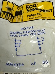Philips ECG RLY2142 General Purpose Relay DPDT 5Amps 12VDC – New Fast Ship