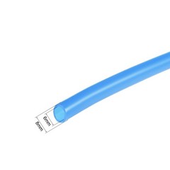 Silicone tube, 6mm ID x 8mm OD 1m flexible tube for pump transfer blue