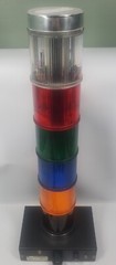 GE Signal Tower Light Stack Red Green Yellow Blue White Strobe SLCS5 Working