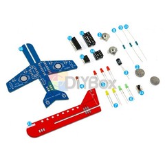 LED Flowing Light Aircraft Model Kit DIY Electronic Kit Circuit Toy Soldering