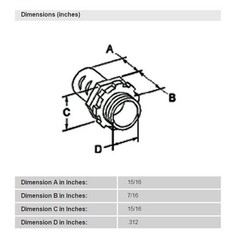 199 Pcs – 3/8″ BRIDGEPORT 519-DC2 Flex Screw In Conduit Connector