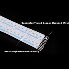 6-12Pin Flexible Flat Ribbon Cable 24/26AWG UL2468 Tinned Copper Connector Wires