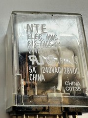 NTE Electric R12-11D5-24 Relay 24VDC 8-Pin 5A-240VAC 28VDC – New Fast Ship