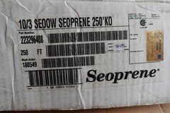 250′ 10/3 SEOOW SEOPRENE Portable Cord 600V Black UL/CSA 10-3 AWG wire cable USA