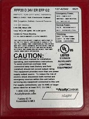 Acuity (RPP20 D 24v ER EFP G2) Emergency Circuits (New No Box)