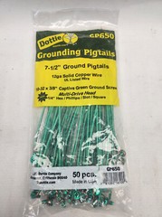 Dottie GP650 7-1/2″ Ground Pigtails 12 Ga Solid Copper Wire, Pack of 50