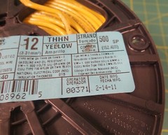 Encore THHN 12 AWG Yellow Copper Wire P/N 106100806440 500 Ft Spool