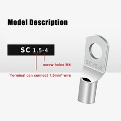 SC Type Terminal Socket Tin-Plated Copper Wire Connection Terminals Block End