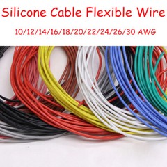 Flexible Silicone Cable Wire 10/12/14/16/18/20/22/24/26/30 AWG Various Colours