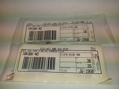 15pcs – CFR-25JB-10K -Through Hole Resistors 10k Ohms ±5% 0.25W 1/4W – 10KQBK