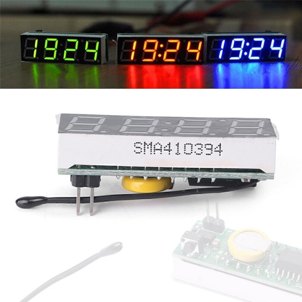 3 in 1 LED DS3231SN Digital Clock Temperature Voltage Module Electronic