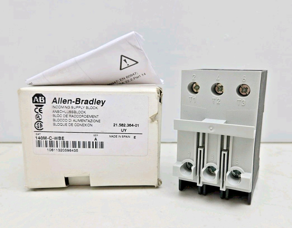 Allen Bradley 140M-C-WBE Compact Busbar Feeder Terminal Incoming Supply Block