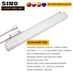 SINO Optical Grating Ruler DRO Linear Scale For Turning Lathe Milling KA-300 5um