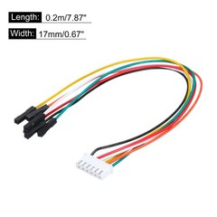 XH Female to Female 6Pin Breadboard Jumper Wire 2.54mm 20cm,2 Pcs