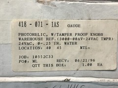 Dwyer Photohelic Series 3000 Pressure Switch/Gage, 160440