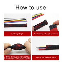 Ø25mm PET Nylon Braided Sleeving Cable Conduit Cable Braid Cable Car Audio Cable