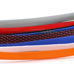20mm Width Coloured PET Expandable Braid Sleeving Cable Wire Sleeve Sheath Dense