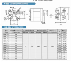 1pc CBK Gear Pump CBK-F2.1/F1.6/F3.2/F4.8Lifter Hydraulic Oil Pump