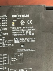 Gefran GFX4-60-0-2-F-E Modular Power Controller, 4 Loop, 60kW, 24VDC