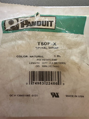 Panduit T50F-X Spiral Wrap Natural Polyethylene 10ft. White – New Fast Ship