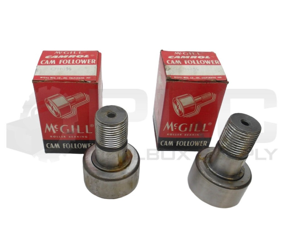 LOT OF 2 NEW MCGILL CFH-1 5/8 CAM FOLLOWER 1-5/8″ BORE *READ*