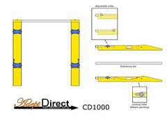 Adjustable Cable Drum Dispenser 1 Tonne Ramp Entry, Reel Stand Roller