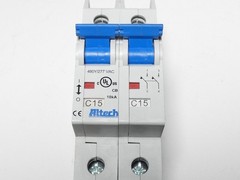 Altech 2CU15L Miniature Circuit Breaker 15A 480Y/277 VAC 2P MCB