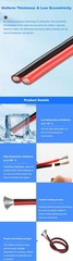 Super Soft Silicone Wire 2Pin Red Black 8-28AWG High Temp Tinned Copper Cable