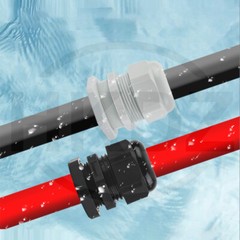 Cable Gland IP68 Waterproof Black White Nylon Compression M7/9/11/13.5/16/19-M48