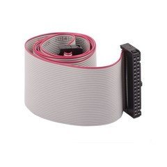 34P 34 Way 2.54mm Pitch F/F IDC Extension Flat Ribbon Cable Gray 66cm Long