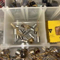 Lot of Vintage Electronics Various Brands Styles Resistors Transistors Etc
