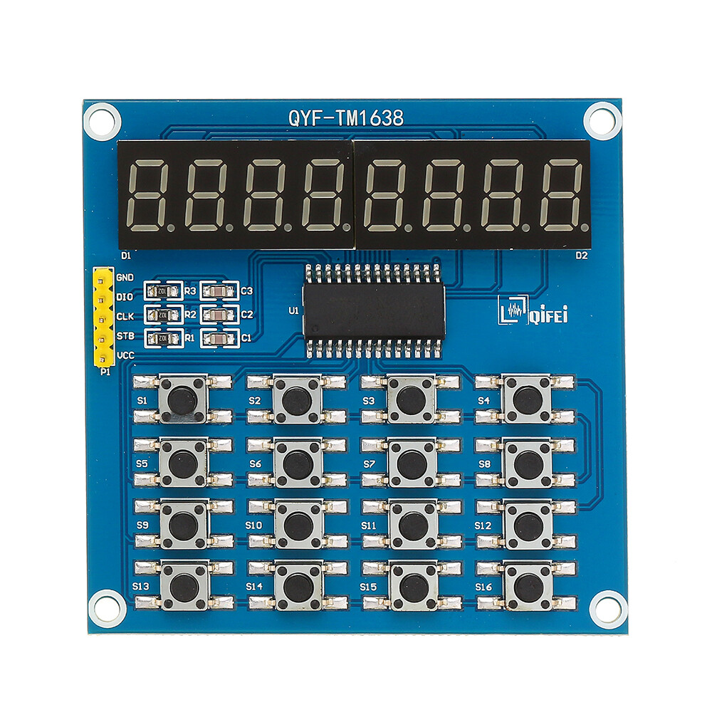 TM1638 LED Display 8Bit Digital Tube Module 16 Keys Keyboard for Arduino DIY