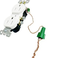 Green Ground Wire Connector Nuts Hole 200 pcs UL Listed Electrical Winged