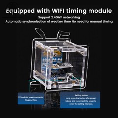 DIY ESP8266 Mini Weather Forecast Electronic Clock Kit 0.96″ OLED Display+Shell