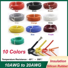 Silicone Stranded Flexible Cable 10AWG to 20AWG 0.08mm Tin Plated Copper Core