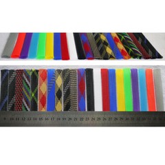 12mm Width Coloured PET Expandable Braid Sleeving Cable Wire Sleeve Sheath Dense