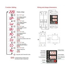 GEYA GP3 40/63A 220V Over Current Protector Over&Under voltage Protective Device