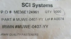 Lot 100 Hex Head #4-40 x 7/16″ Chromate Machine Screws, Captive Star Lock Washer