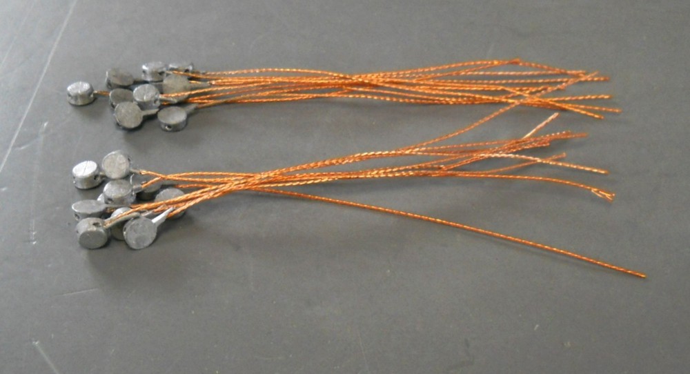 20 LEAD & COPPER WIRE TAMPER PROOF SECURITY CRIMP SEALS MILITARY 6 INCH